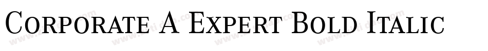 Corporate A Expert Bold Italic OsF字体转换